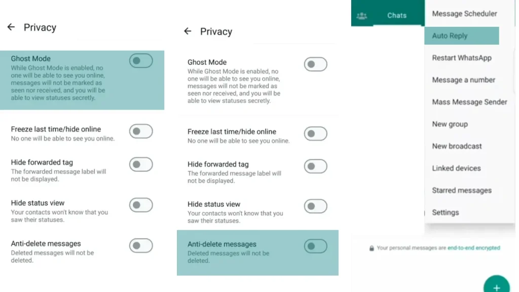 GB WhatsApp Privacy Features