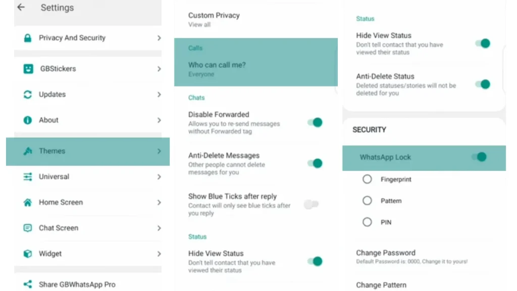 GB WhatsApp Security Features